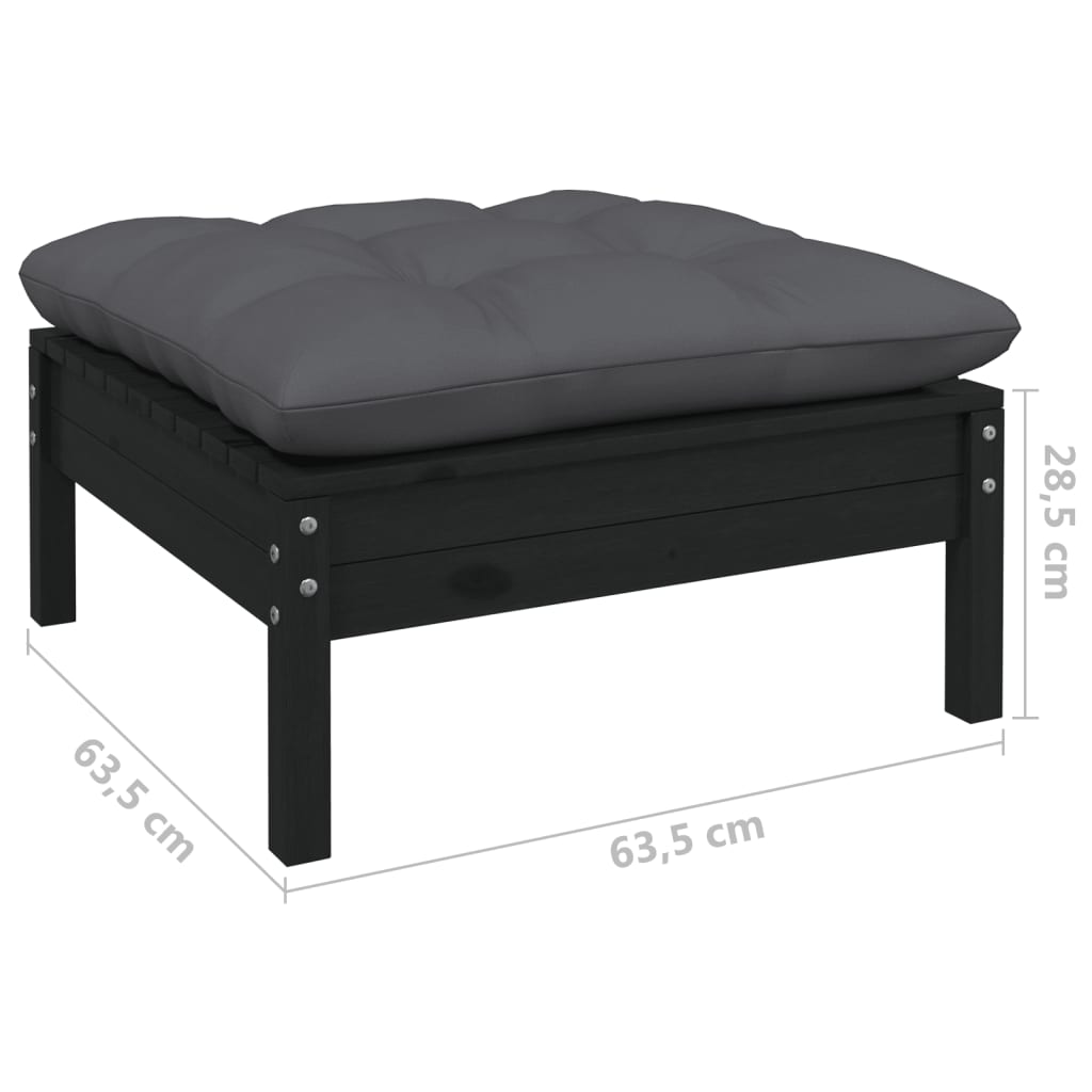 Set Salotto da Giardino 7pz con Cuscini Legno Massello di Pino - homemem39