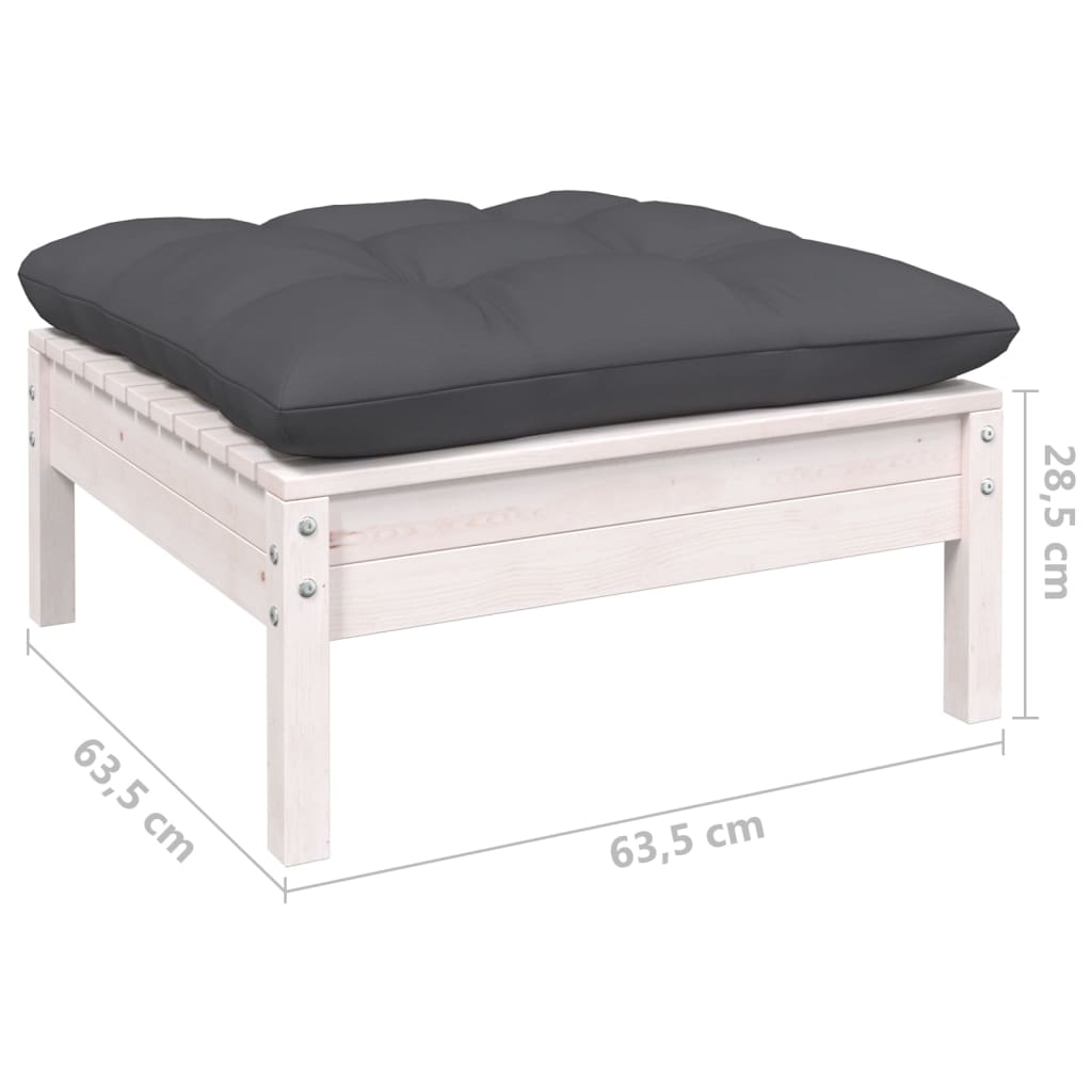 Set Salotto da Giardino con Cuscini 8 pz Legno Massello di Pino | homemem39
