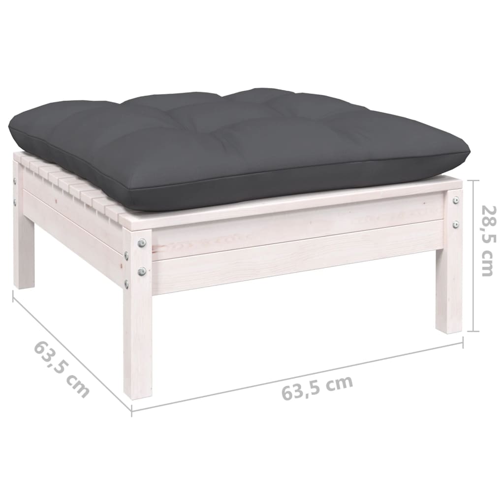 Set Divani da Giardino 3 pz con Cuscini Legno Massello di Pino | homemem39