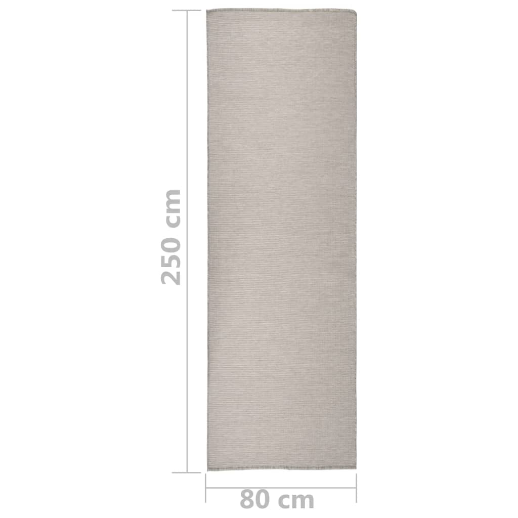 Tappeto da Esterni a Tessitura Piatta 80x250 cm Grigio Chiaro