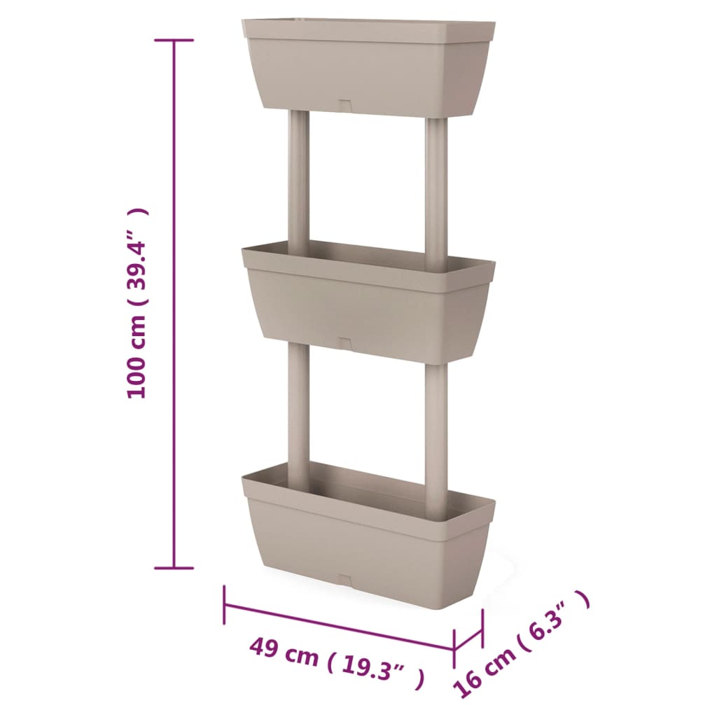 Fioriere da Giardino 6 pz Grigio Talpa | homemem39
