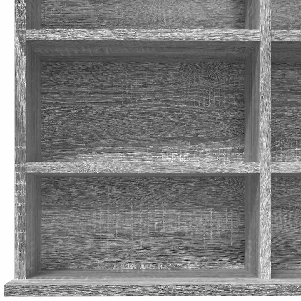 Mobile Porta CD Grigio Sonoma 102x23x177,5 cm Legno Multistrato | homemem39