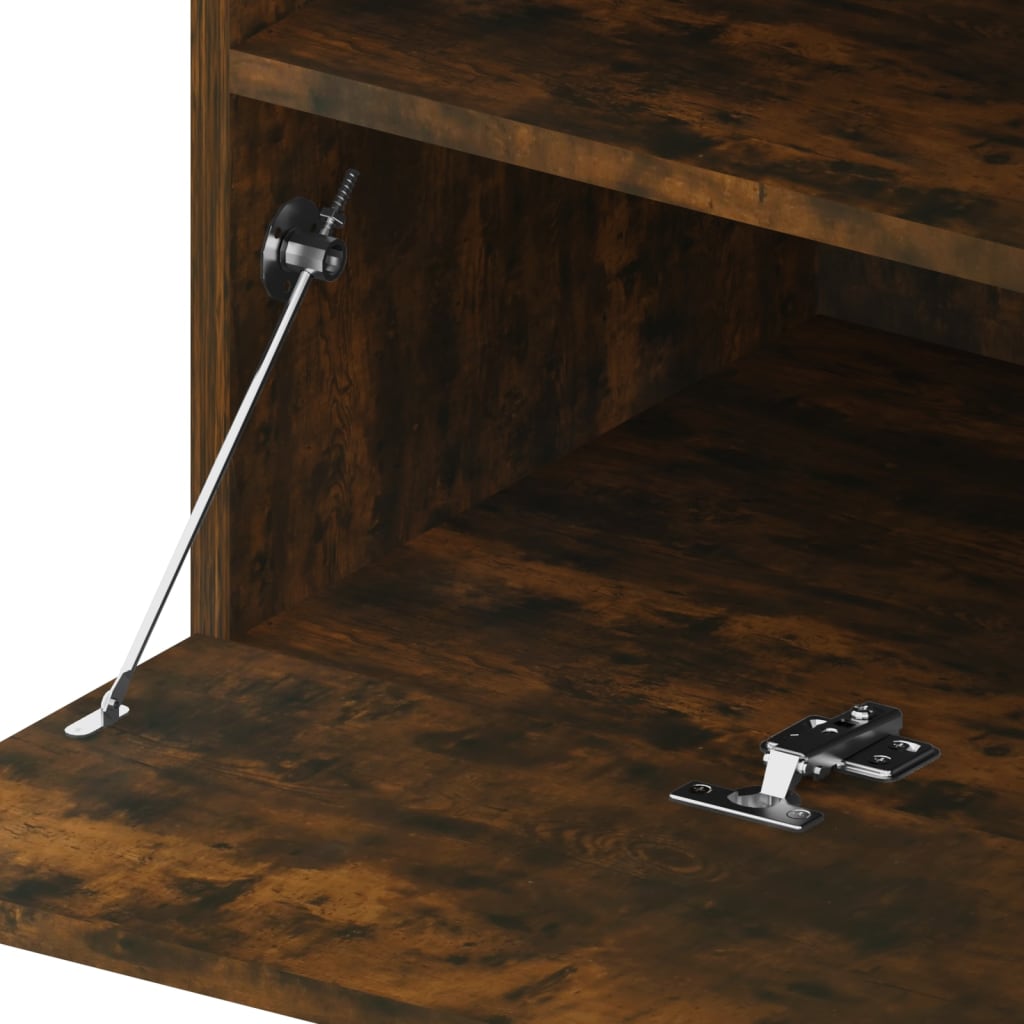 Mobile Porta TV con Luci LED 2pz Rovere Fumo 75x35x40 cm - homemem39