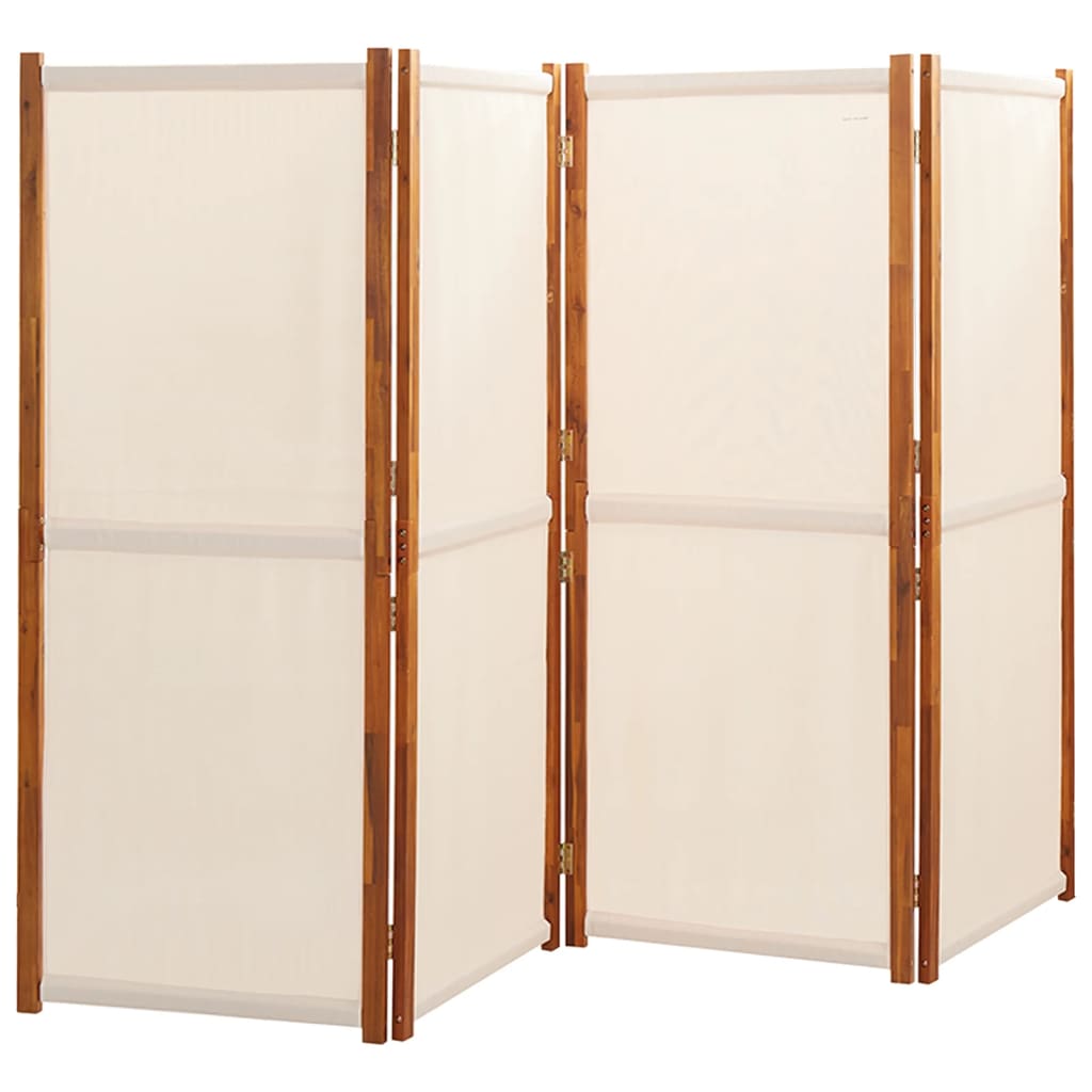 Divisorio a 4 Pannelli Bianco Crema 280x180 cm | homemem39