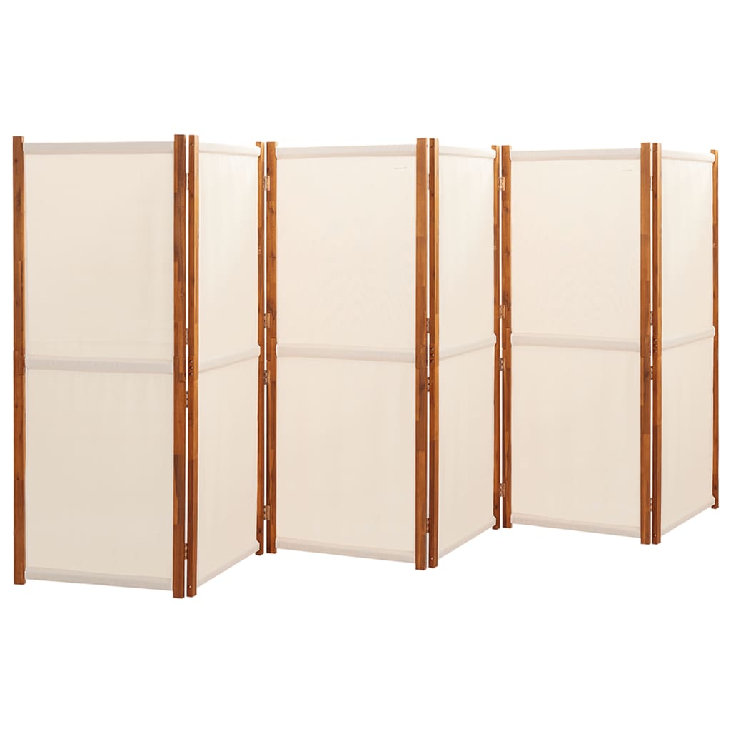 Divisorio a 6 Pannelli Bianco Crema 420x180 cm | homemem39