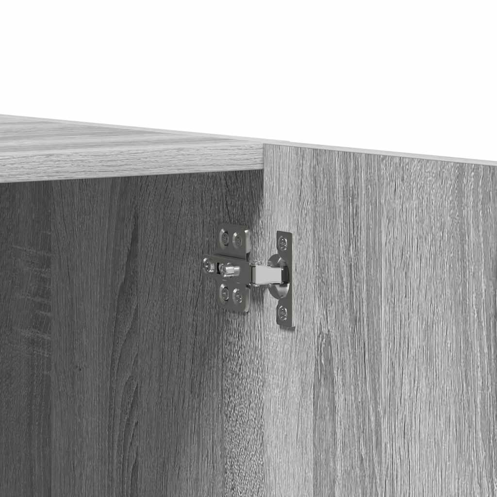 Armadio Grigio Sonoma 80x52x180 cm in Legno Multistrato