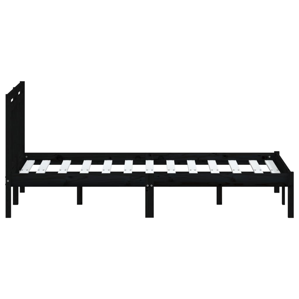 Giroletto Nero in Legno Massello di Pino 140x190 cm | homemem39