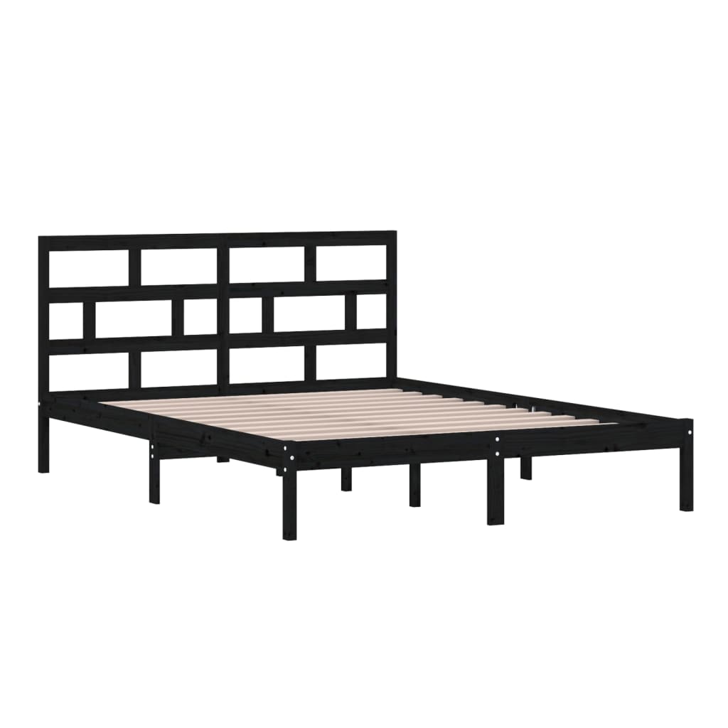 Giroletto Nero 150x200 cm King in Legno Massello | homemem39