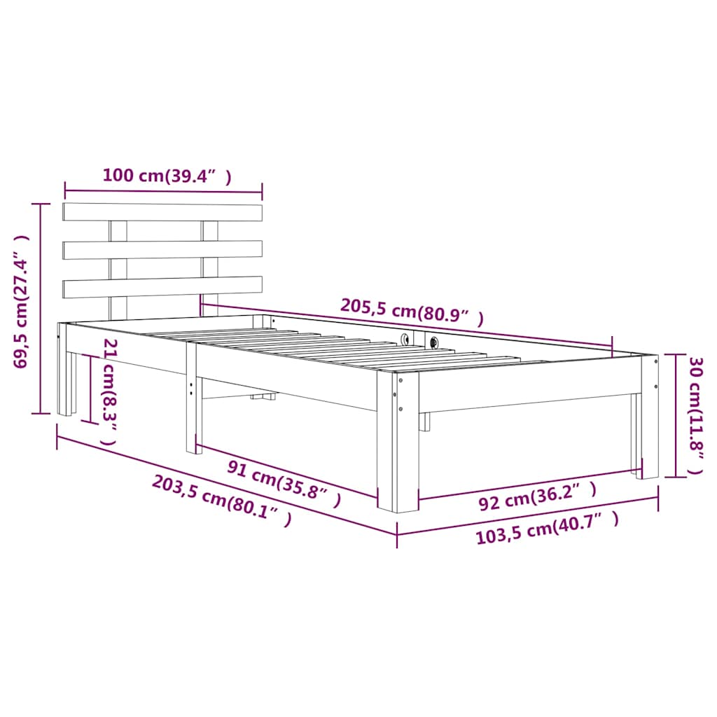 Giroletto in Legno Massello 100x200 cm | homemem39