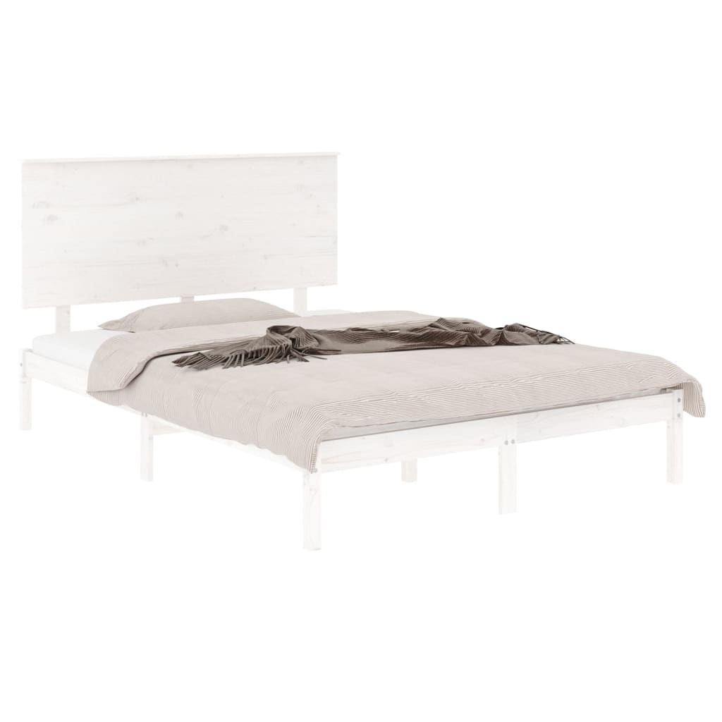 Giroletto senza Materasso Bianco 120x200 cm Legno Massello Pino | homemem39