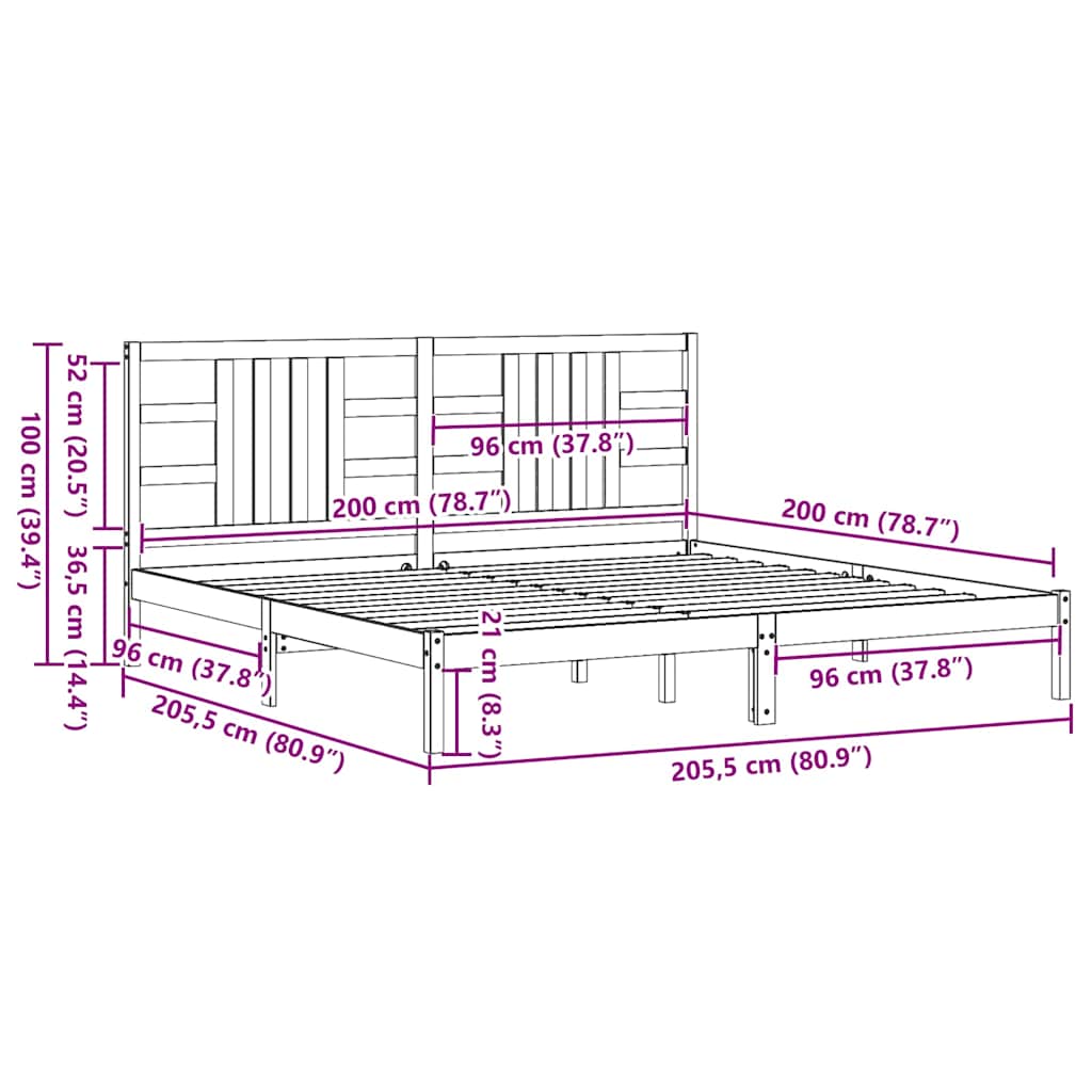 Giroletto Grigio in Legno Massello 200x200 cm