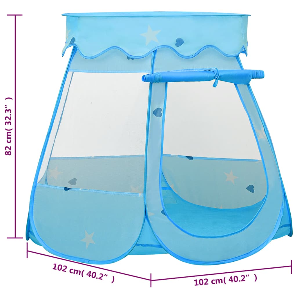 Tenda da Gioco per Bambini Blu con 250 Palline 102x102x82 cm - homemem39