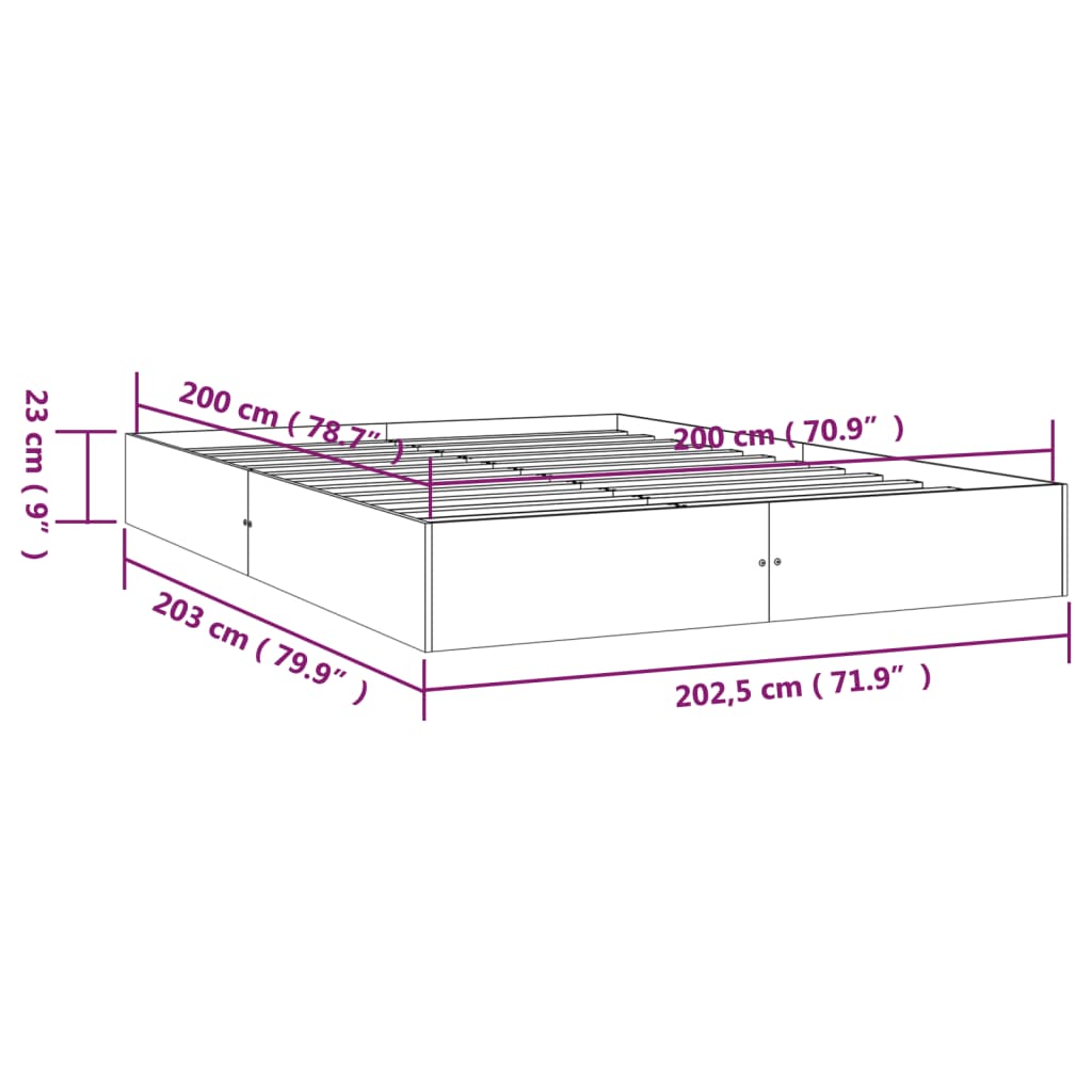 Giroletto Bianco in Legno Massello 200x200 cm | homemem39