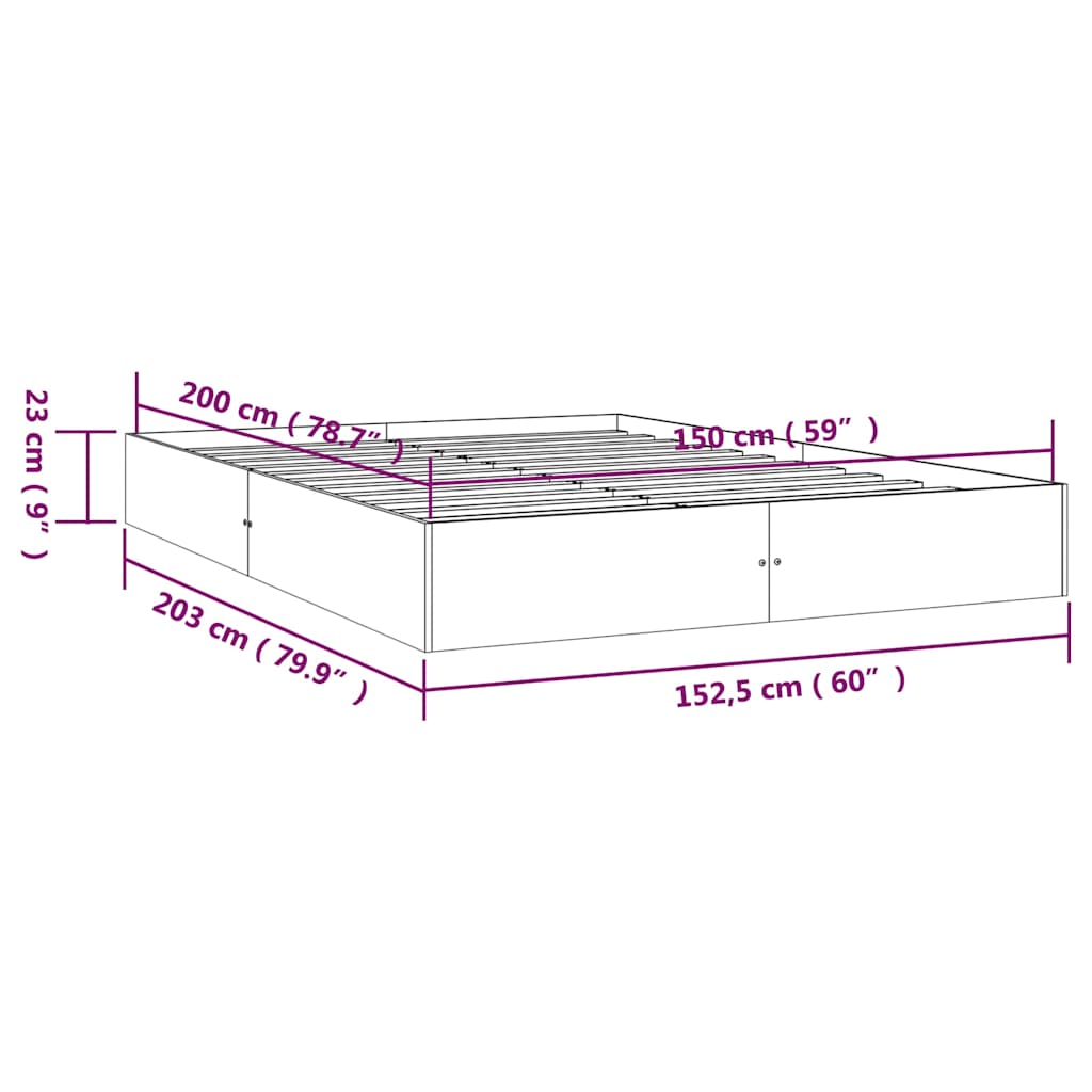 Giroletto in Legno Massello 150x200 cm King Size