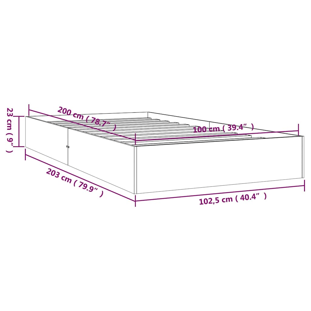 Giroletto Bianco in Legno Massello 100x200 cm