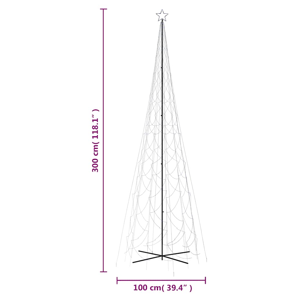 Albero di Natale a Cono Blu 3000 LED 230x800 cm - homemem39