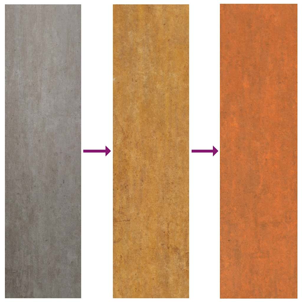 Letto Rialzato da Giardino Ruggine 160x80x45 cm Acciaio Corten | homemem39