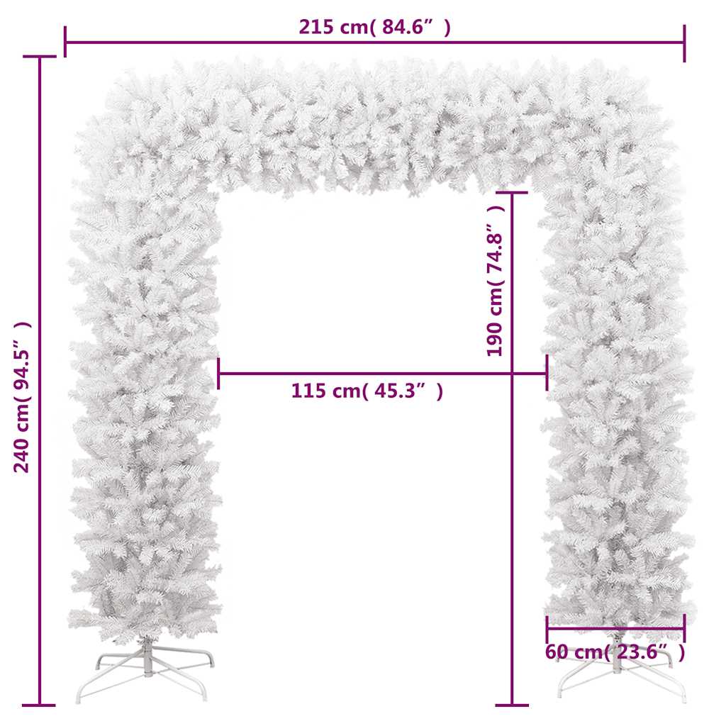Albero di Natale ad Arco Bianco 240 cm | homemem39