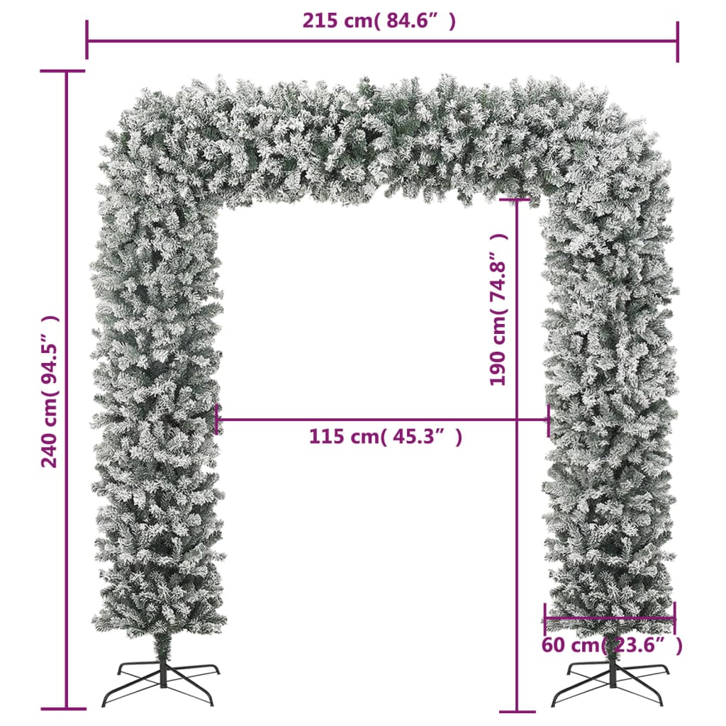 Albero di Natale ad Arco Innevato 240 cm | homemem39