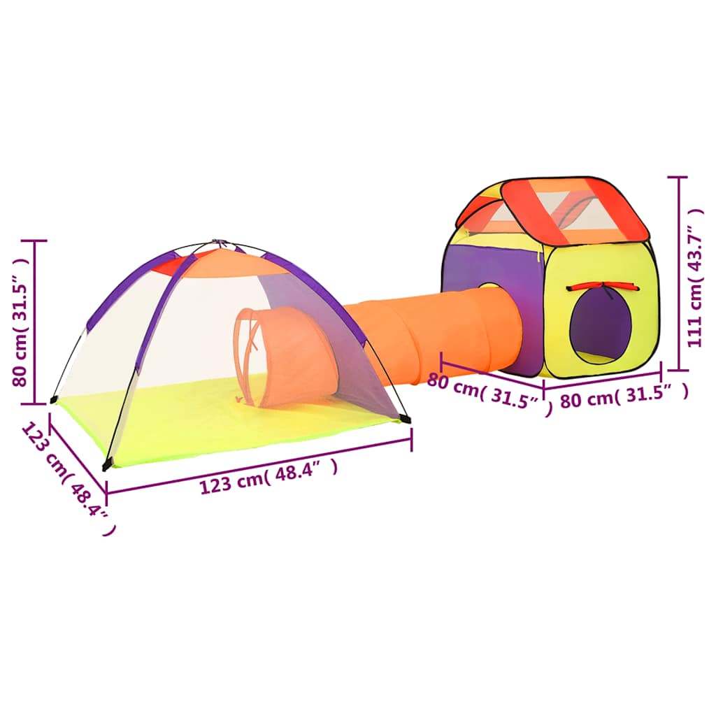 Tenda da Gioco per Bambini Multicolore 338x123x111 cm | homemem39