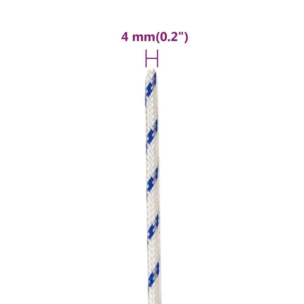 Corda per barca Bianca 4 mm 100 m in Polipropilene | homemem39