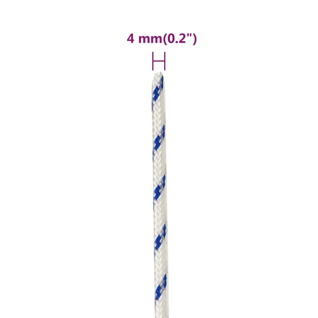 Corda per barca Bianca 4 mm 250 m in Polipropilene | homemem39
