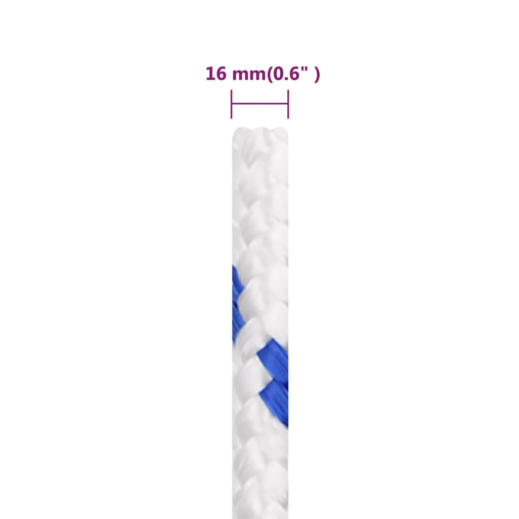 Corda per barca Bianca 16 mm 100 m in Polipropilene