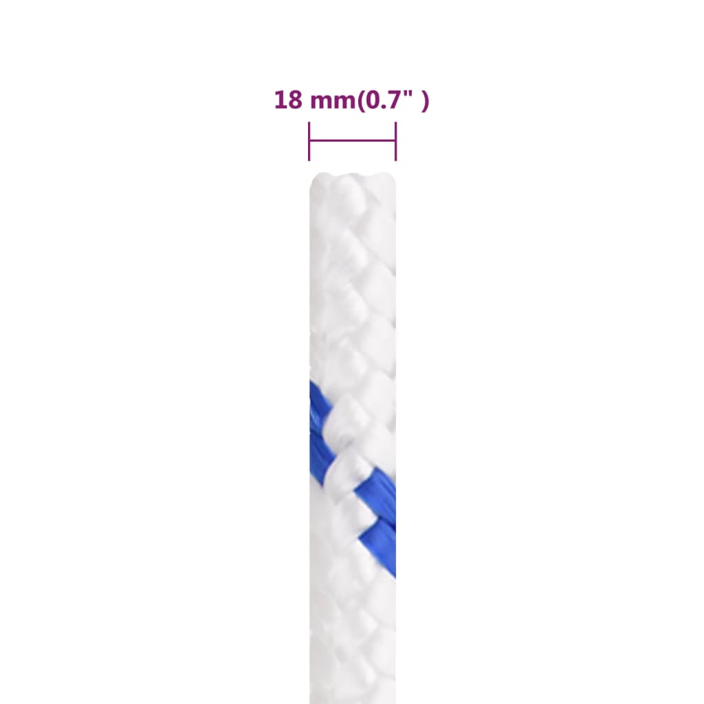 Corda per barca Bianca 18 mm 25 m in Polipropilene