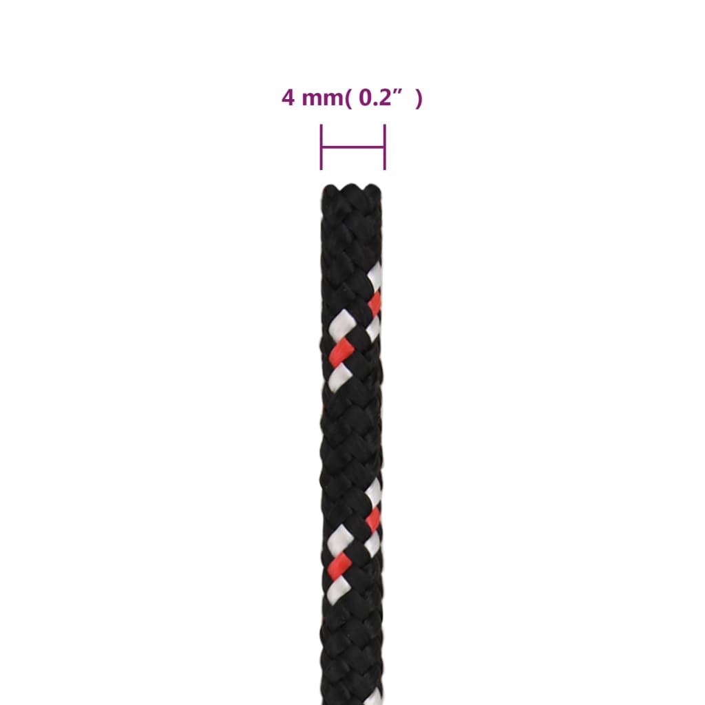 Corda per barca Nera 4 mm 100 m in Polipropilene | homemem39