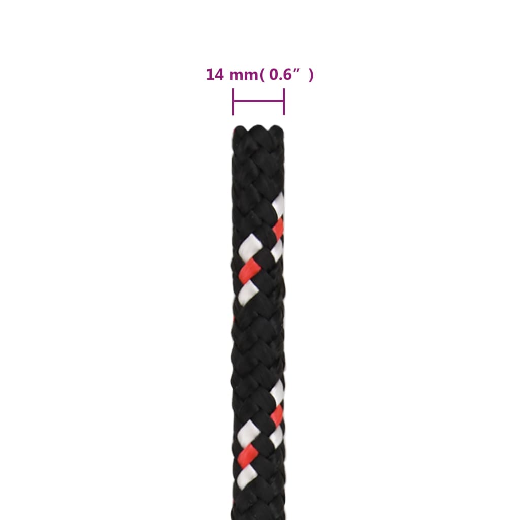 Corda per barca Nera 14 mm 100 m in Polipropilene | homemem39