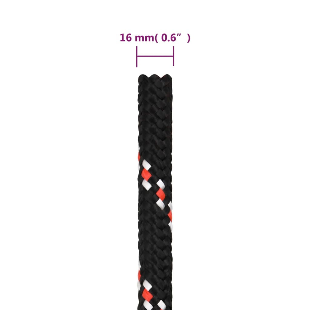 Corda per barca Nera 16 mm 100 m in Polipropilene | homemem39