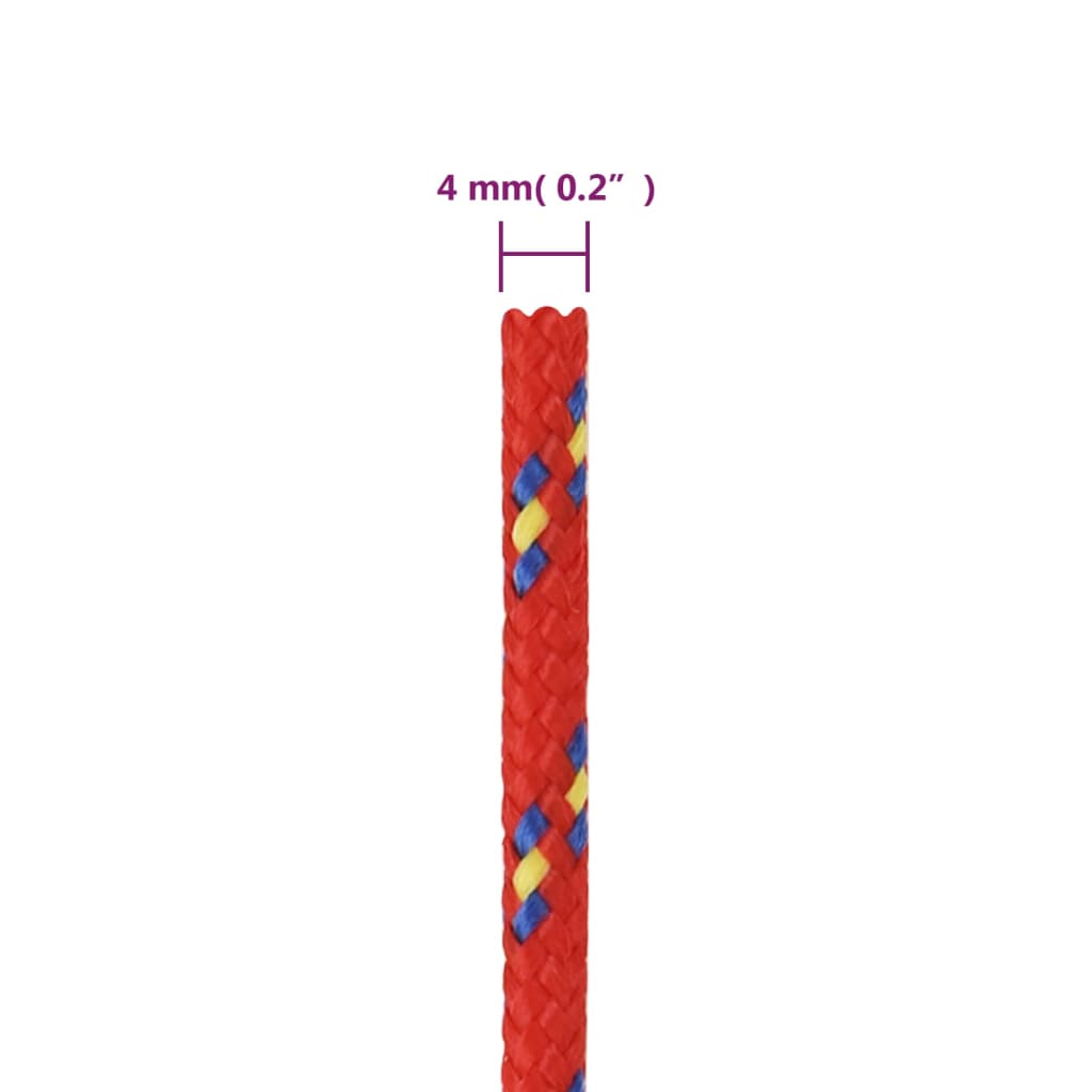 Corda per barca Rossa 4 mm 50 m in Polipropilene | homemem39