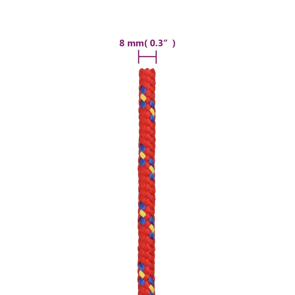 Corda per barca Rossa 8 mm 50 m in Polipropilene | homemem39