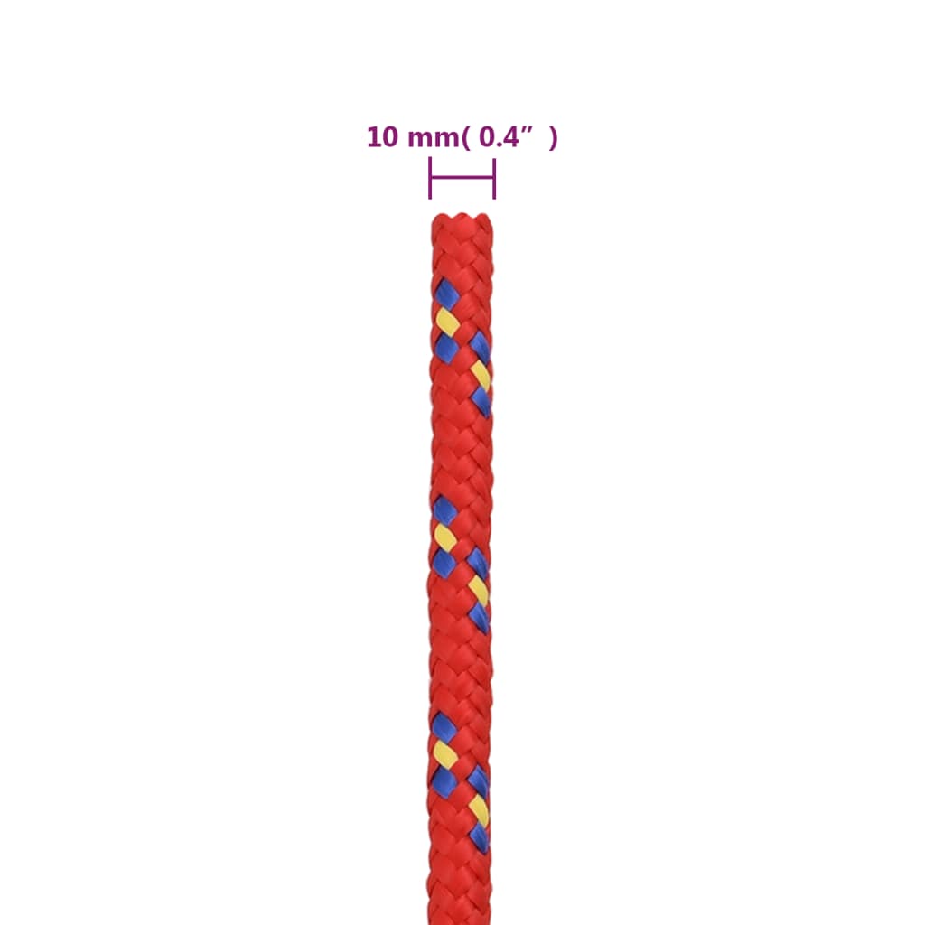 Corda per barca Rossa 10 mm 25 m in Polipropilene | homemem39