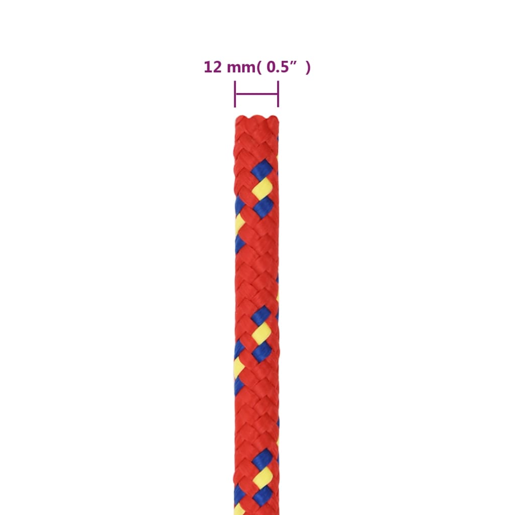 Corda per barca Rossa 12 mm 100 m in Polipropilene | homemem39