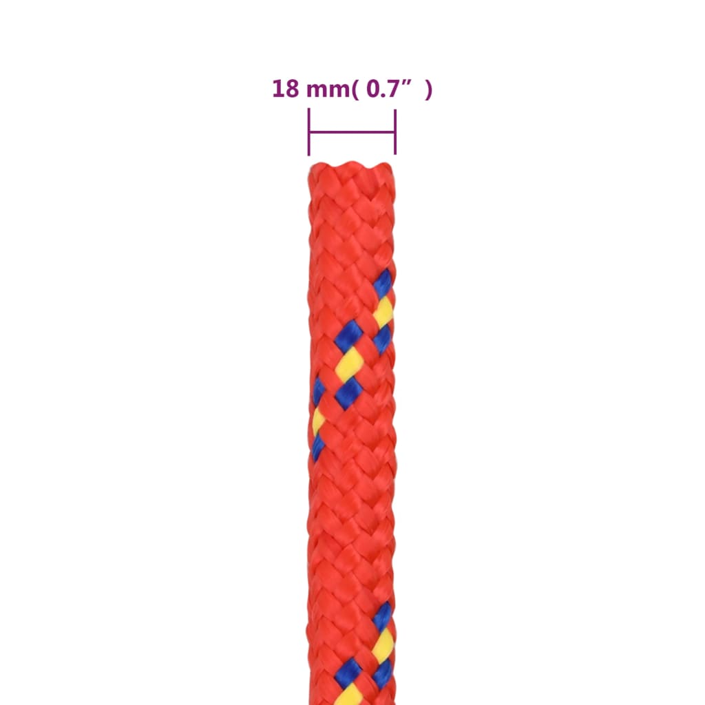 Corda per barca Rossa 18 mm 25 m in Polipropilene | homemem39