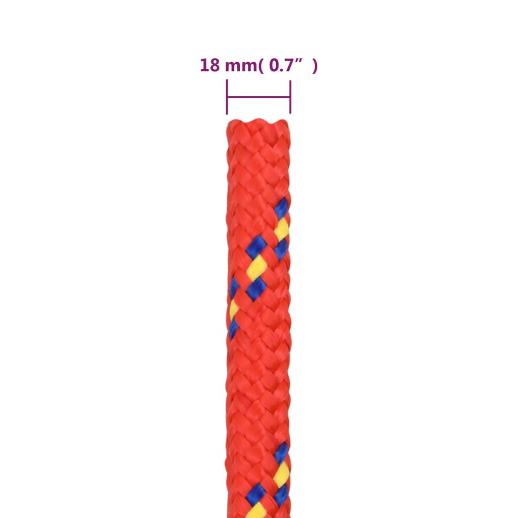Corda per barca Rossa 18 mm 100 m in Polipropilene | homemem39