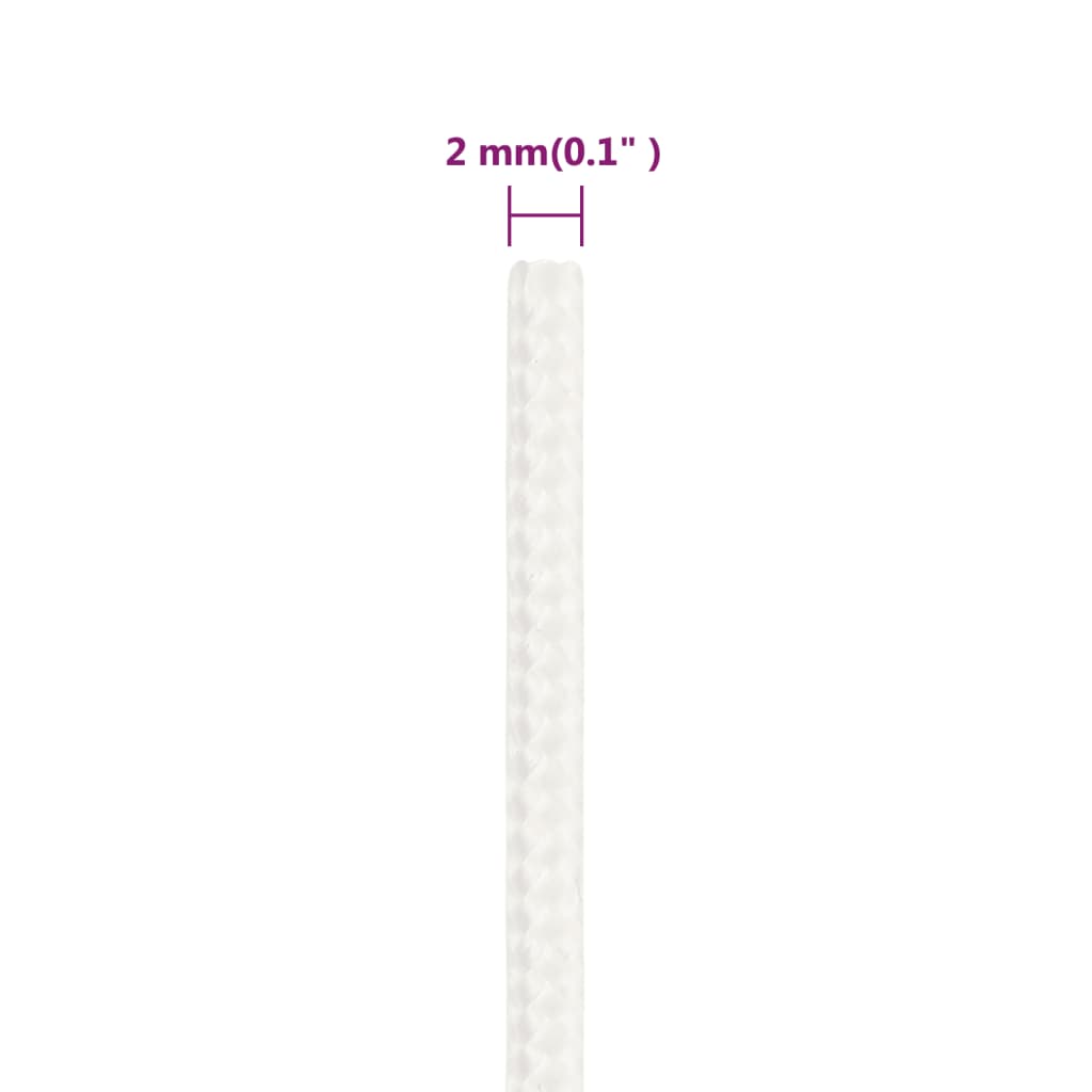 Corda per barca Completamente Bianca 2 mm 100 m in Polipropilene | homemem39