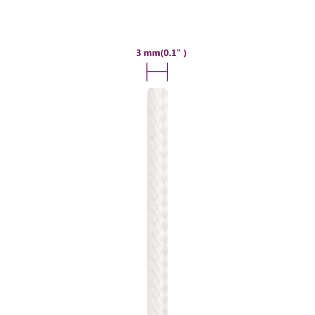 Corda per barca Completamente Bianca 3 mm 250 m in Polipropilene | homemem39