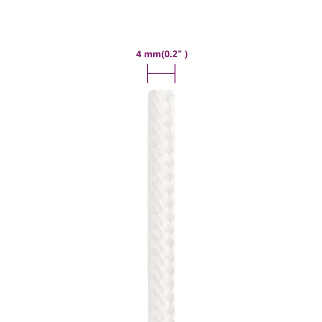 Corda per barca Completamente Bianca 4 mm 250 m in Polipropilene | homemem39