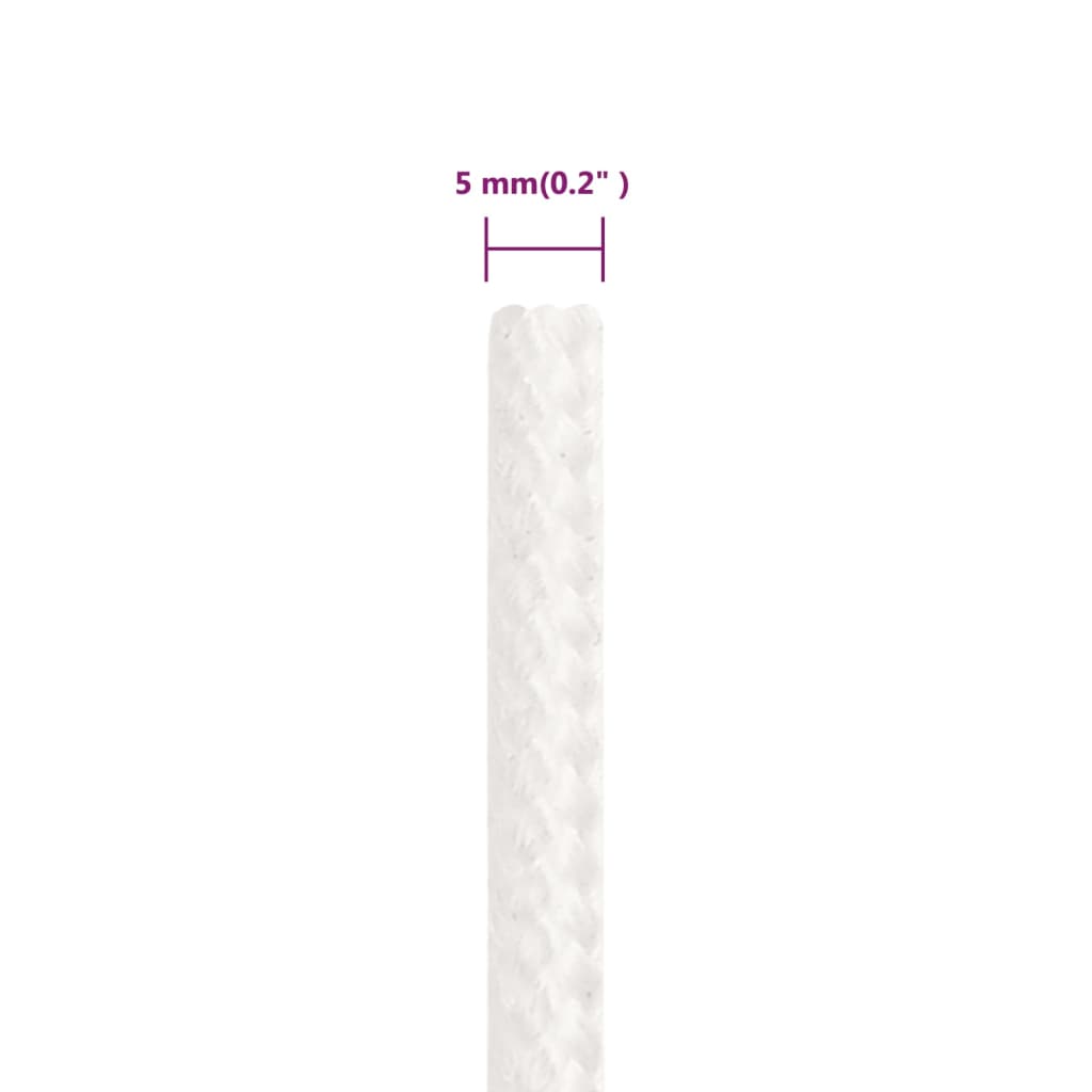 Corda per barca Completamente Bianca 5 mm 25 m in Polipropilene | homemem39