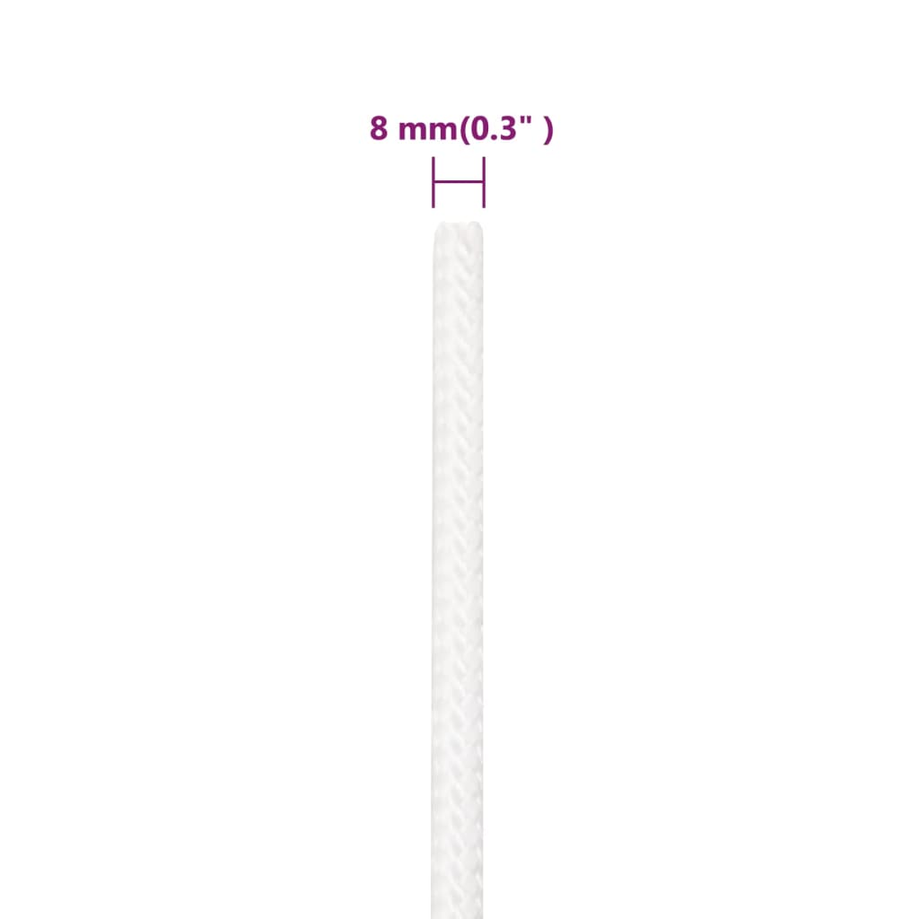 Corda per barca Completamente Bianca 8 mm 50 m in Polipropilene | homemem39