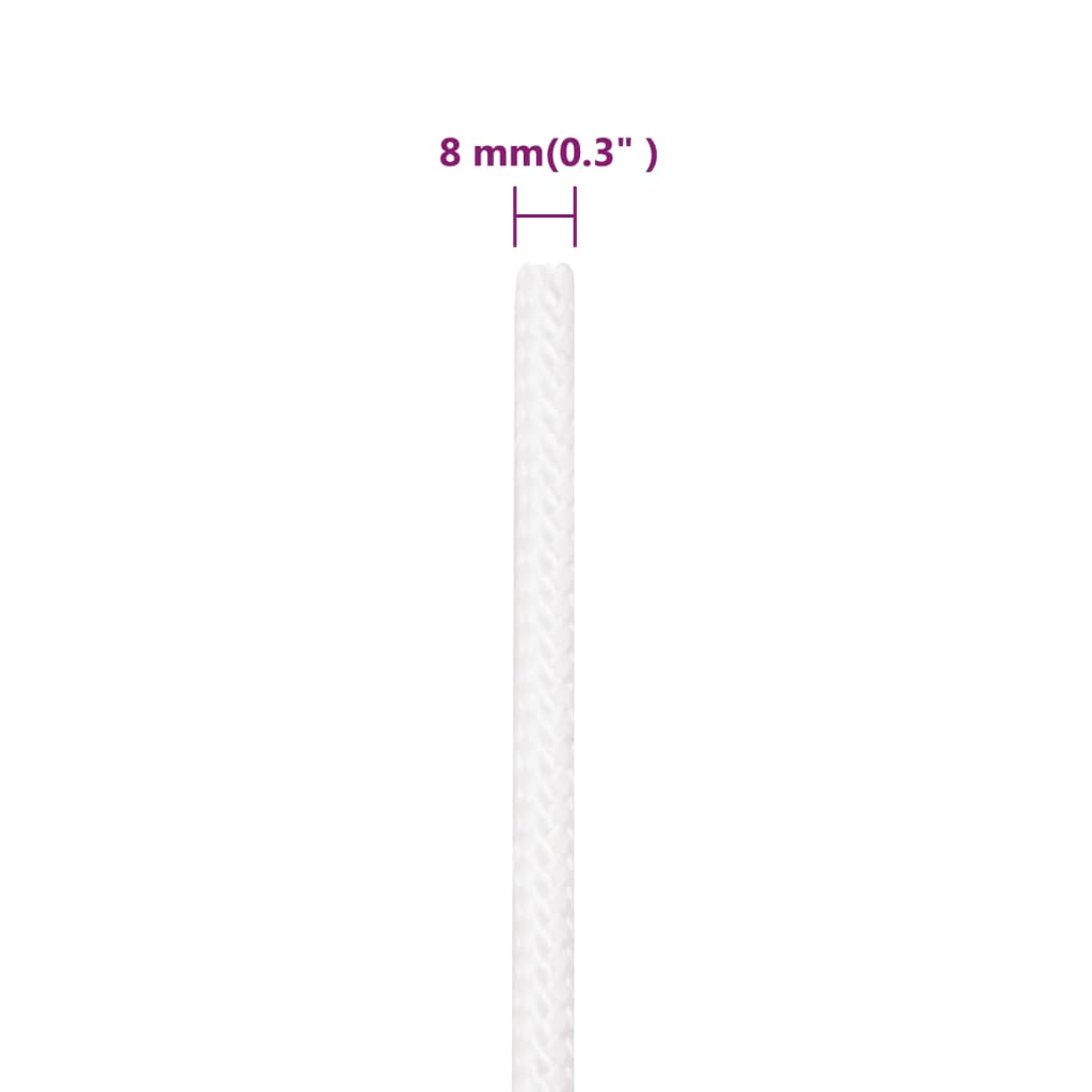 Corda per barca Completamente Bianca 8 mm 250 m in Polipropilene | homemem39