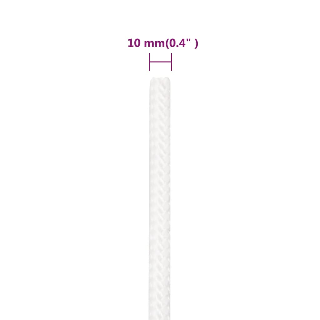Corda per barca Completamente Bianca 10 mm 250 m in Polipropilene | homemem39