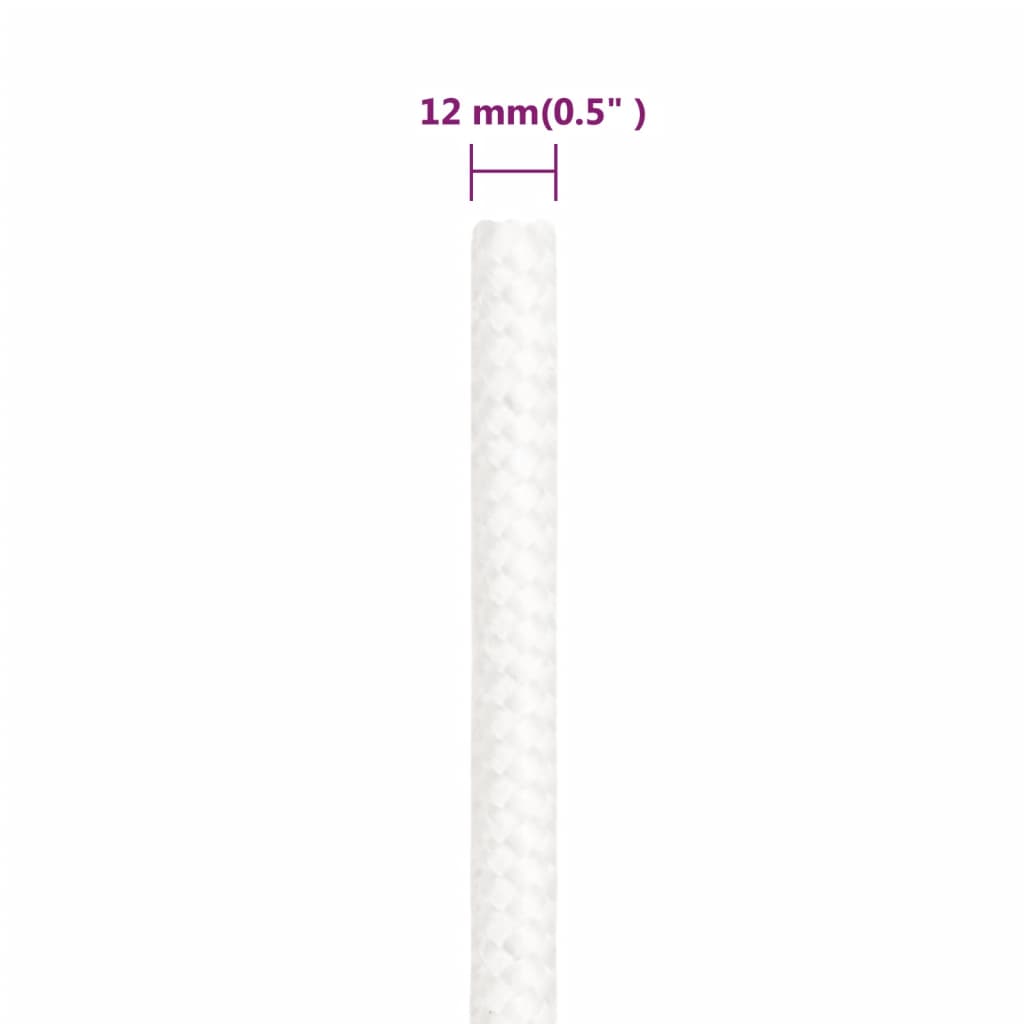 Corda per barca Completamente Bianca 12 mm 25 m in Polipropilene | homemem39