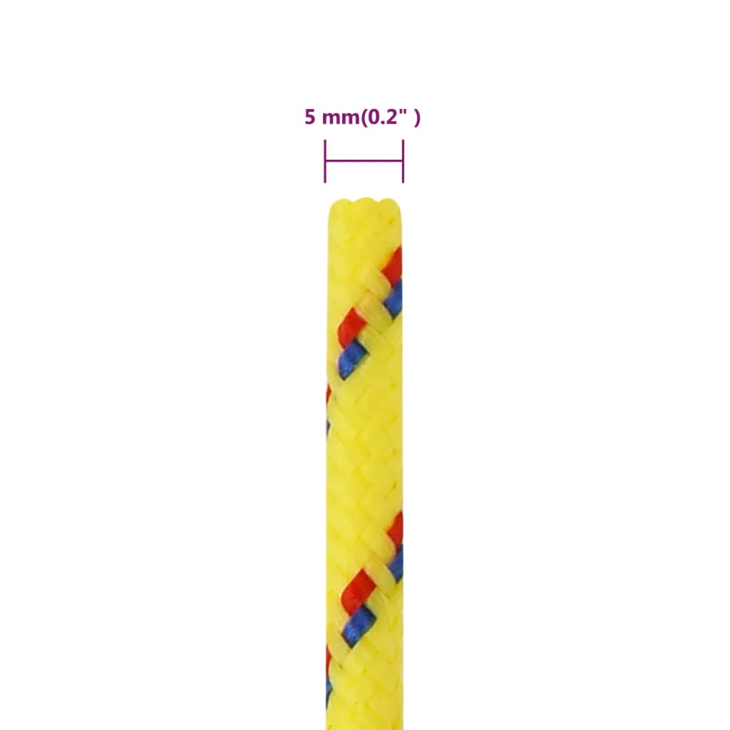 Corda per barca Gialla 5 mm 250 m in Polipropilene