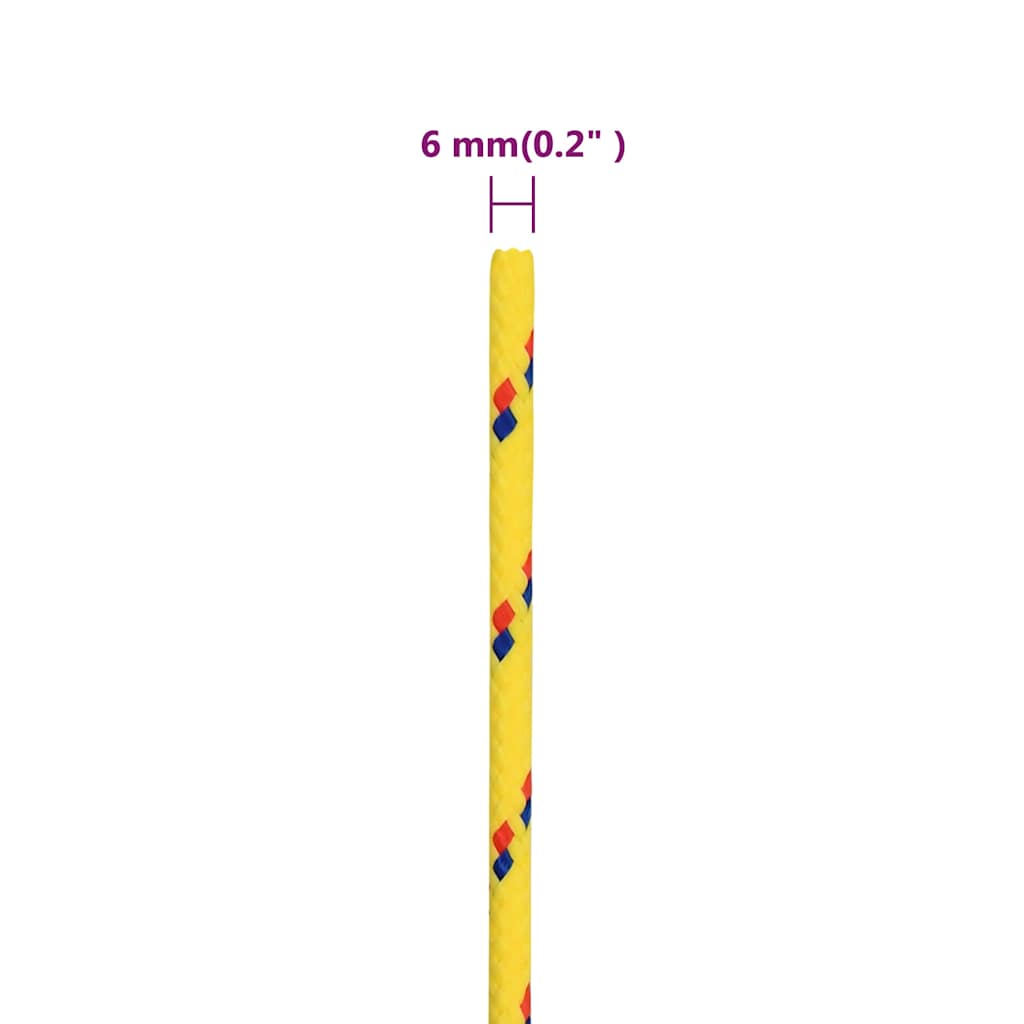 Corda per barca Gialla 6 mm 100 m in Polipropilene | homemem39