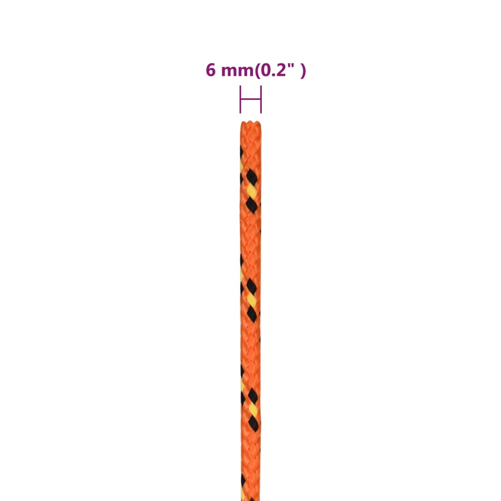 Corda per barca Arancione 6 mm 50 m in Polipropilene | homemem39