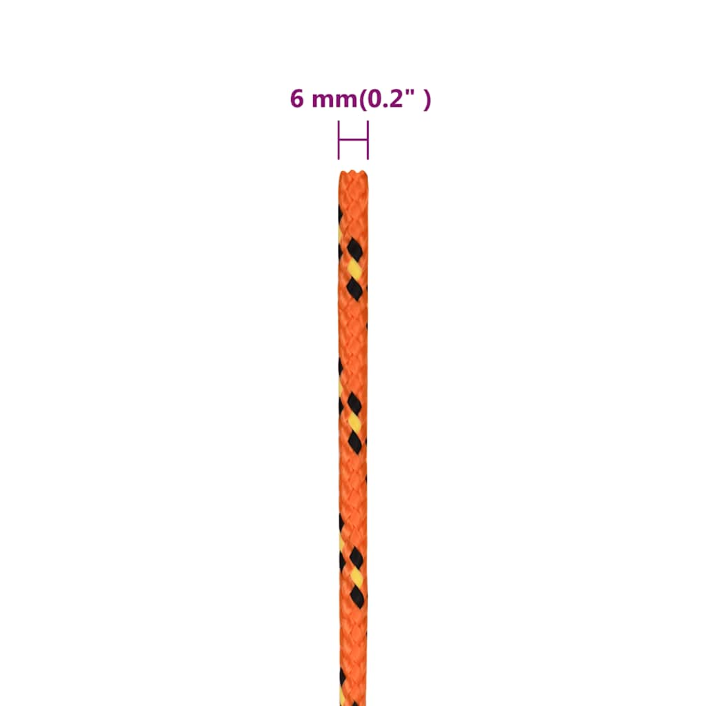 Corda per barca Arancione 6 mm 500 m in Polipropilene | homemem39