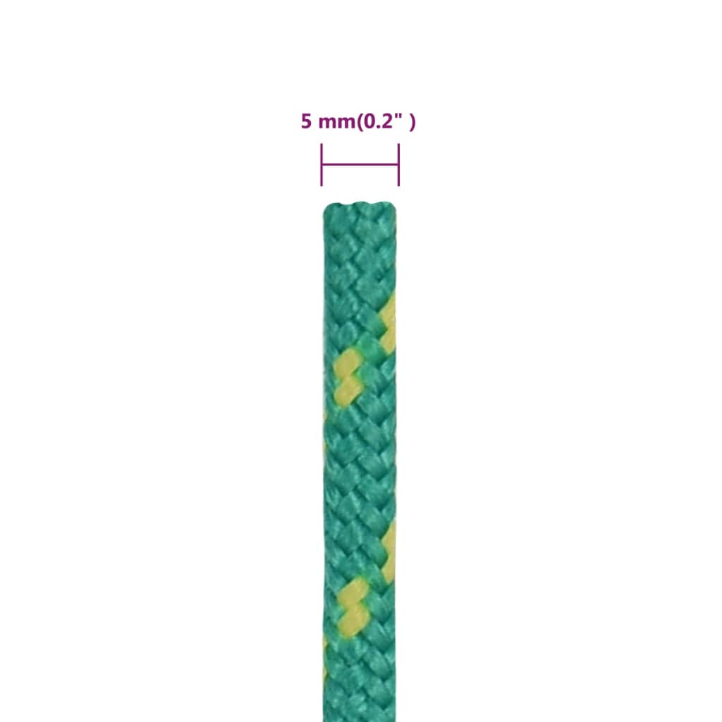 Corda per barca Verde 5 mm 250 m in Polipropilene